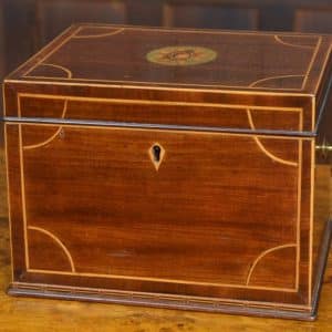 Regency Mahogany Tea Caddy SAI3032 Antique Boxes