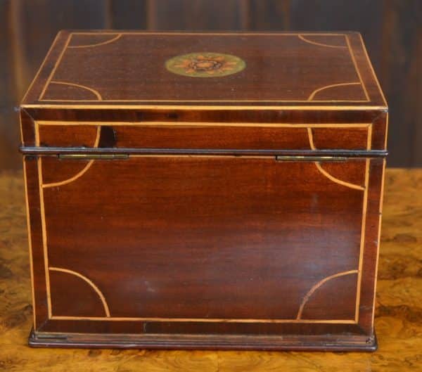 Regency Mahogany Tea Caddy SAI3032 - Image 4