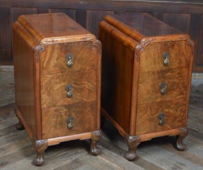 Pair Of Walnut Bedside Drawers SAI3336 antique chest Antique Cabinets 3