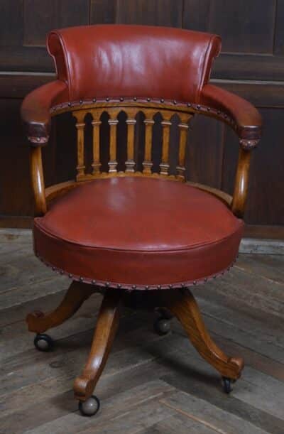 Edwardian Leather Captain's Chair SAI3325 - Image 2