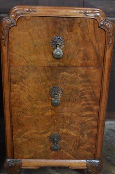 Pair Of Walnut Bedside Drawers SAI3336 - Image 6