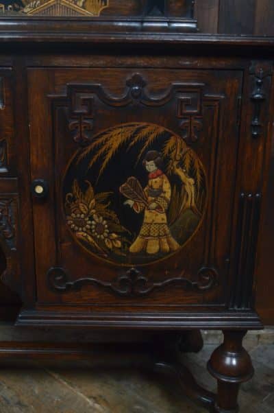 Edwardian Chinoiserie Oak Dressing Table SAI3287 - Image 14