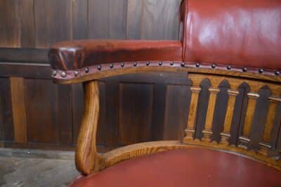 Edwardian Leather Captain's Chair SAI3325 - Image 6