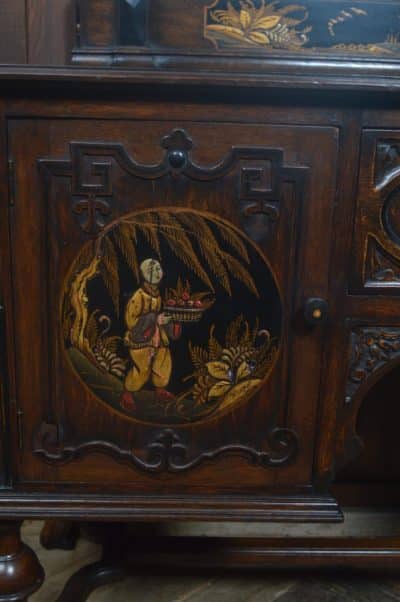 Edwardian Chinoiserie Oak Dressing Table SAI3287 - Image 13