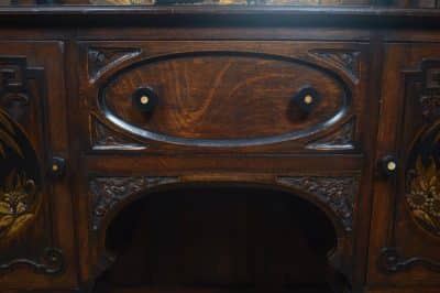Edwardian Chinoiserie Oak Dressing Table SAI3287 - Image 12