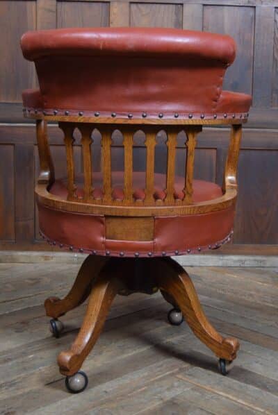 Edwardian Leather Captain's Chair SAI3325 - Image 8