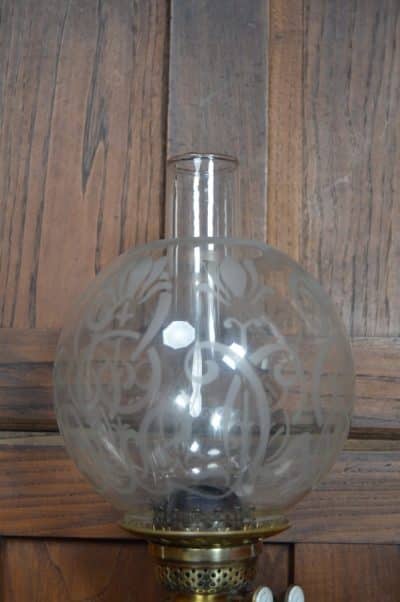Blue Victorian Oil/ Paraffin Lamp SAI3192 Antique Lighting 8