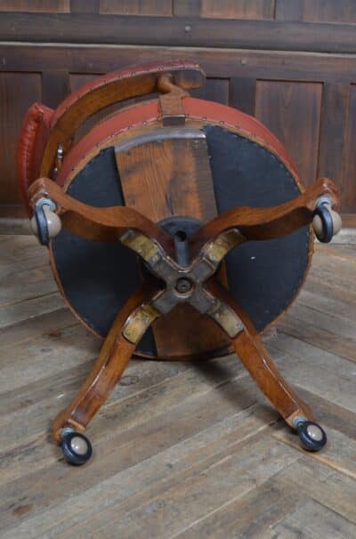 Edwardian Leather Captain's Chair SAI3325 - Image 10
