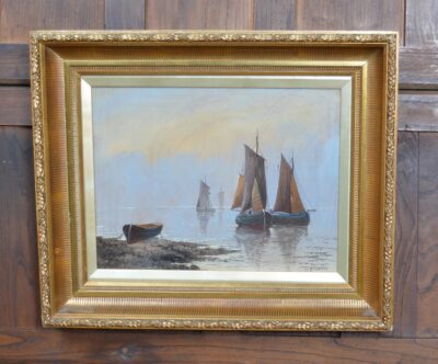 J Wallis Oil Painting SAI3326 Antique Oil Painting Antique Art 3