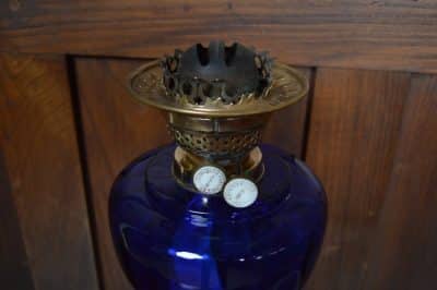 Blue Victorian Oil/ Paraffin Lamp SAI3192 - Image 2