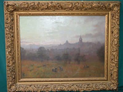 SOLD William Barr. (1867-1933) Oil on canvas. Edinburgh Scotland. 19th century Antique Art 4