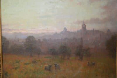 SOLD William Barr. (1867-1933) Oil on canvas. Edinburgh Scotland. 19th century Antique Art 5
