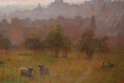 SOLD William Barr. (1867-1933) Oil on canvas. Edinburgh Scotland. 19th century Antique Art 6