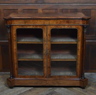 Victorian Walnut Bookcase / Display Cabinet SAI3302 Victorian Antique Bookcases 4