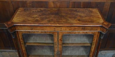 Victorian Walnut Bookcase / Display Cabinet SAI3302 - Image 3