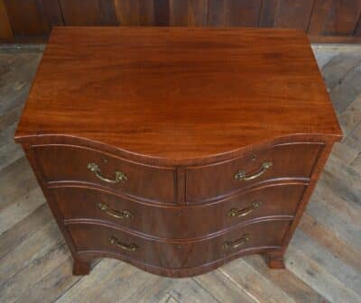 Edwardian Mahogany Serpentine Front Chest Of Drawers SAI3337 - Image 9