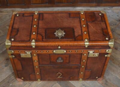 Leather Officer’s Trunk SAI3324 trunk Antique Boxes 6
