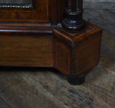Victorian Walnut Bookcase / Display Cabinet SAI3302 - Image 8