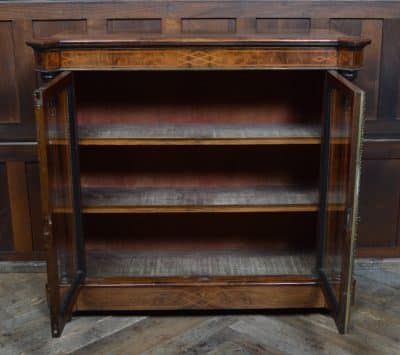 Victorian Walnut Bookcase / Display Cabinet SAI3302 - Image 10