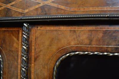Victorian Walnut Bookcase / Display Cabinet SAI3302 - Image 11