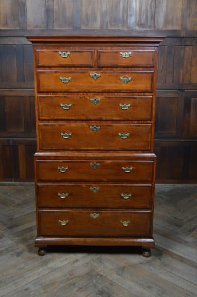 Georgian Oak Chest On Chest SAI3174 Antique Draws 9