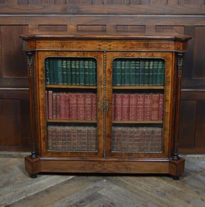 Victorian Walnut Bookcase / Display Cabinet SAI3302