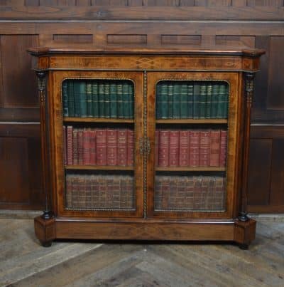Victorian Walnut Bookcase / Display Cabinet SAI3302 Victorian Antique Bookcases 21