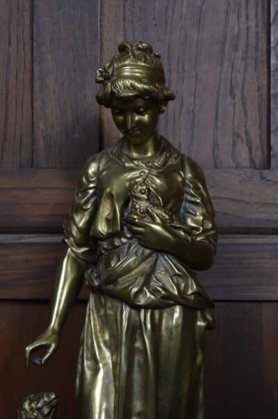 Pierre Louis Détrier Bergère Bronze Figure SAI3327 - Image 4