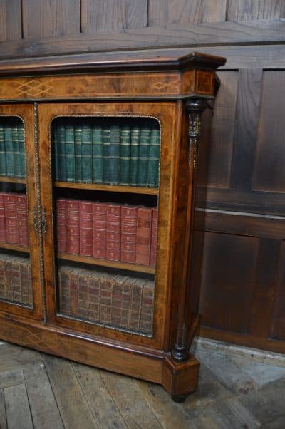 Victorian Walnut Bookcase / Display Cabinet SAI3302 - Image 20