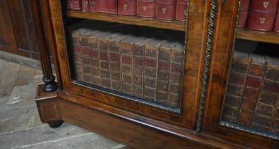 Victorian Walnut Bookcase / Display Cabinet SAI3302 - Image 22
