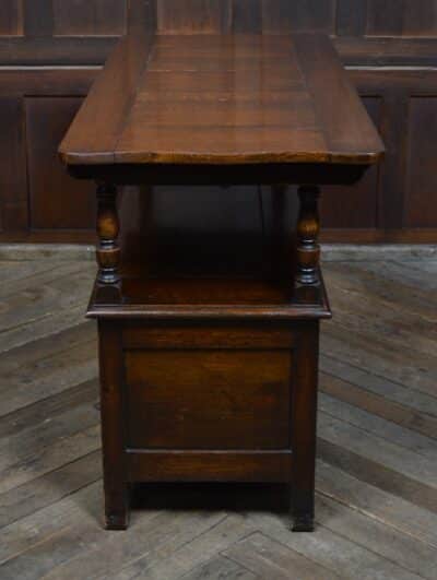 Edwardian Monk’s Bench / Hall Seat / Settle SAI3316 - Image 11