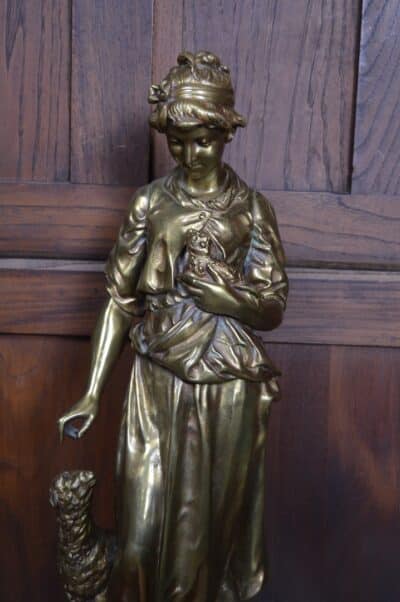Pierre Louis Détrier Bergère Bronze Figure SAI3327 - Image 8