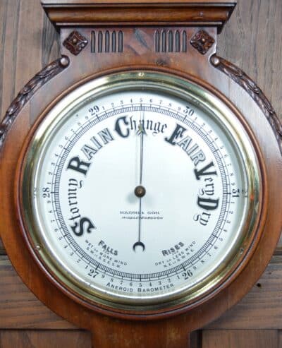 Mason & Sons Mahogany Aneroid Barometer SAI3339 - Image 5