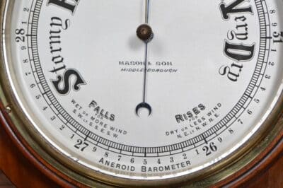 Mason & Sons Mahogany Aneroid Barometer SAI3339 Antique Barometers 8