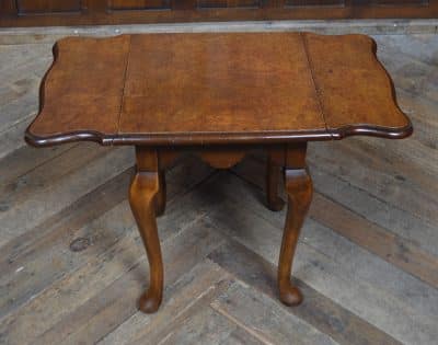 Edwardian Walnut Drop Leaf Table SAI3317 Antique extending dining table Antique Tables 10