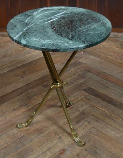 Edwardian Marble Top Table SAI3318 brass Antique Tables 3