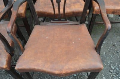 Set of 11 Geo III mahogany dining chairs - Image 3