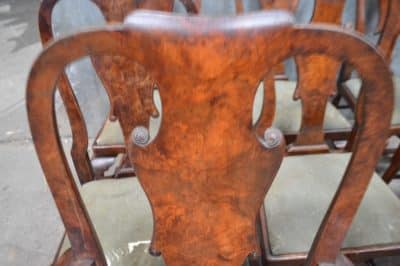 George II set of eight walnut dining chairs - Image 4