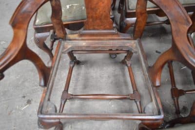 George II set of eight walnut dining chairs - Image 5
