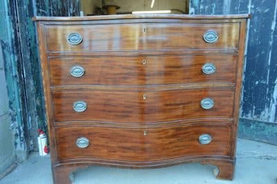 George III Serpentine chest of drawers Antiques Scotland Antique Chest Of Drawers 3