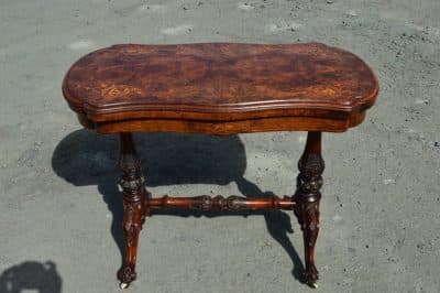 Victorian Burr walnut games table