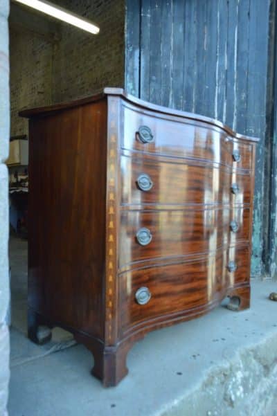 George III Serpentine chest of drawers Antiques Scotland Antique Chest Of Drawers 6