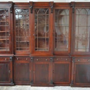 SOLD Regency triple breakfront bookcase 19th century Antique Bookcases