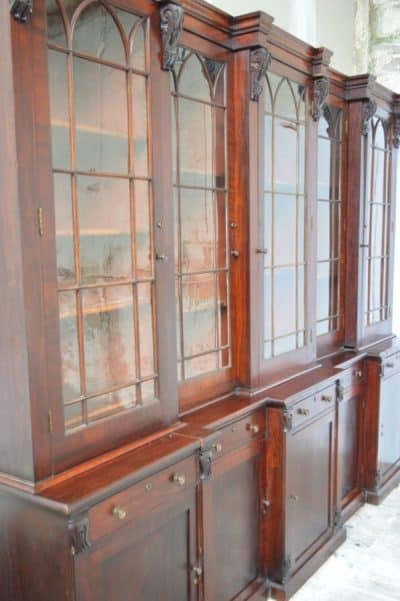 SOLD Regency triple breakfront bookcase - Image 3