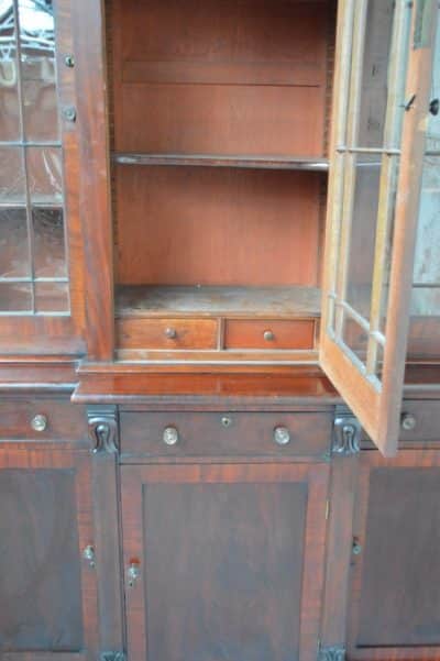 SOLD Regency triple breakfront bookcase 19th century Antique Bookcases 6