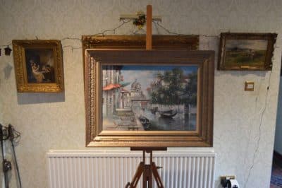 Large Oil painting of Venice.