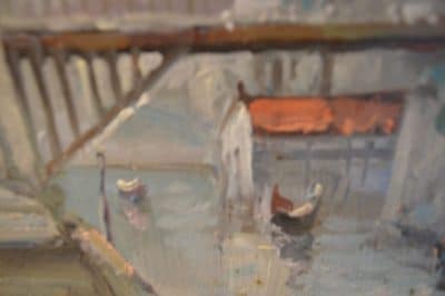 Large Oil painting of Venice. - Image 8