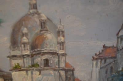 Large Oil painting of Venice. - Image 9