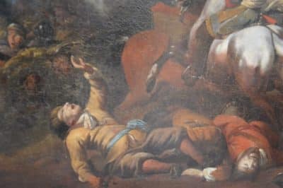 Huge 17th cent Dutch master battle scene. 17th cent cavalry skirmish Antique Art 6