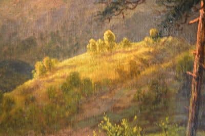 A De Breanski. Highlands oil painting. - Image 6